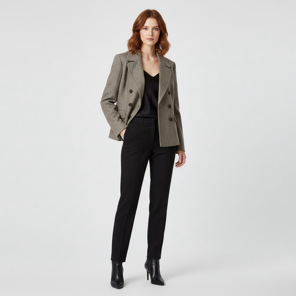 Ann Taylor LOFT Wool Blend Tweed Blazer Jacket Classic Career Office